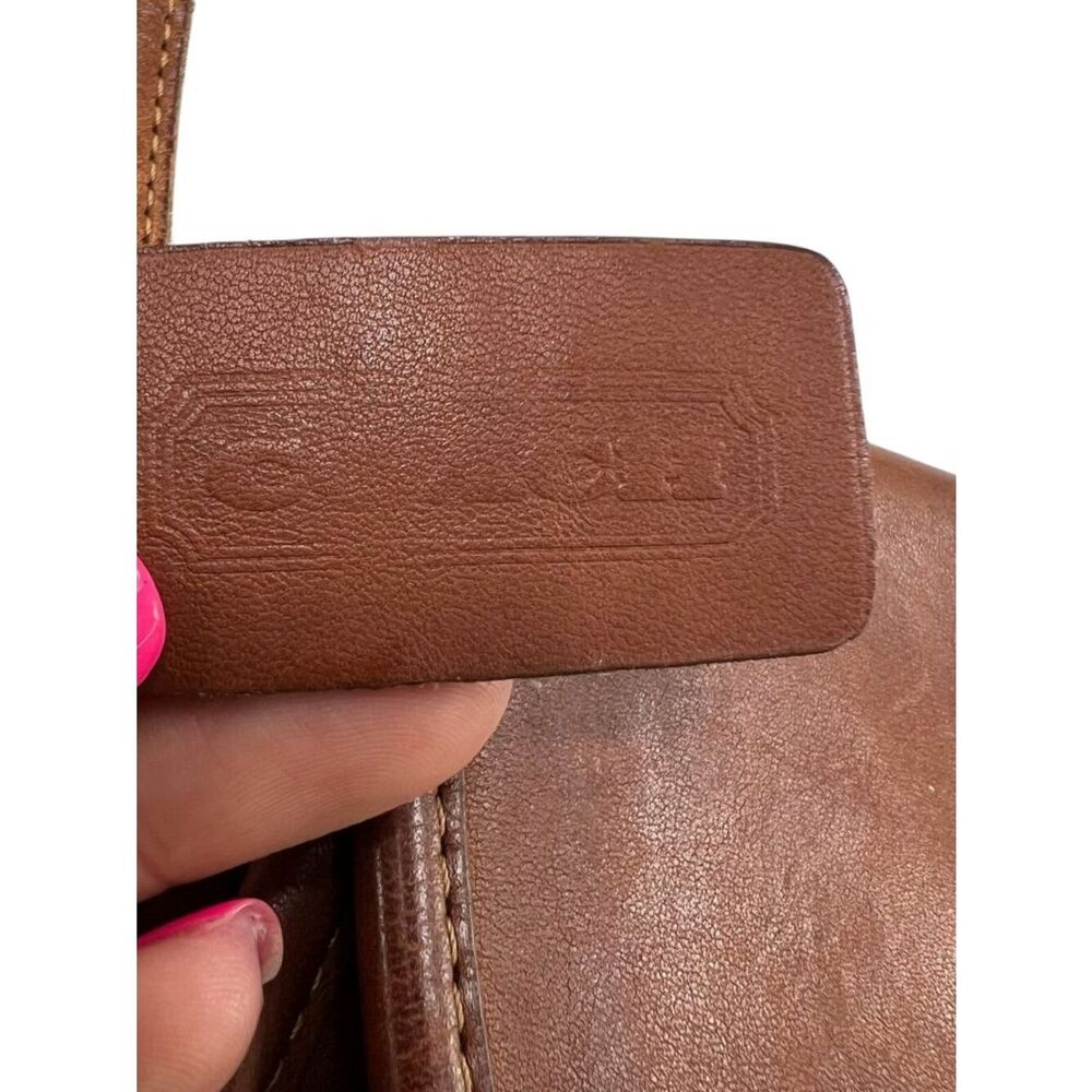 Vintage Coach Lindsay Crossbody British Tan Leather Bag 9242 - Picture 7 of 16
